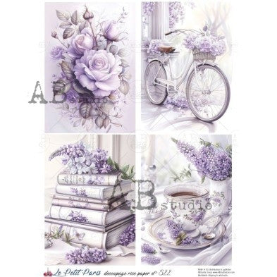 AB Studio - Lavender Lifestyle Illustration A4 Rice Paper
