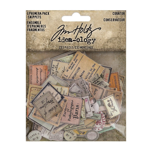 Tim Holtz Idea-ology Ephemera Snippets Curator