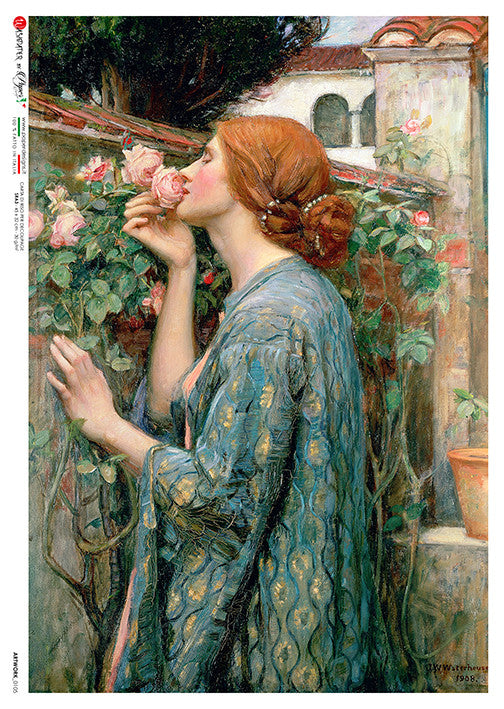 Paper Designs - The Soul of the Rose By John Waterhouse A1 & A2  Rice Paper