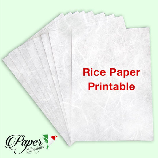 Paper Designs : White/ Blank Rice Paper Single Sheet A3