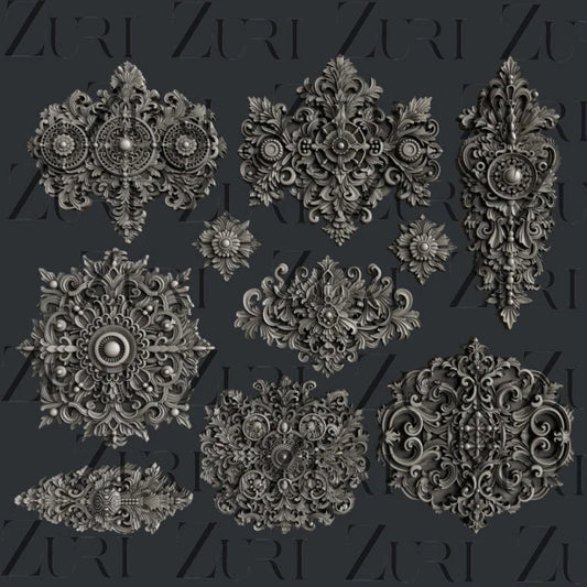 Zuri Designs Inc :  Baroque Accents Set 1
