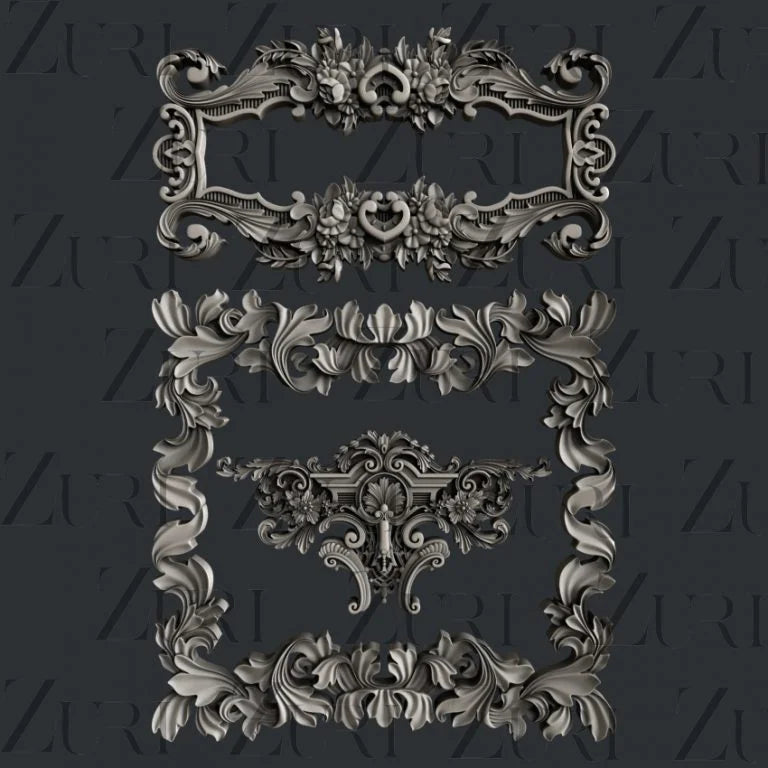 Zuri Designs Inc : Baroque Frames Set 2