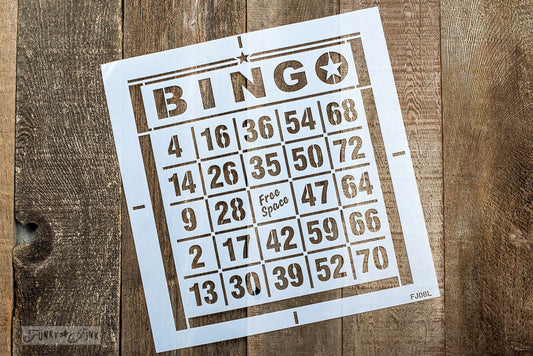 Funky Junk Old Sign Stencil Bingo Large