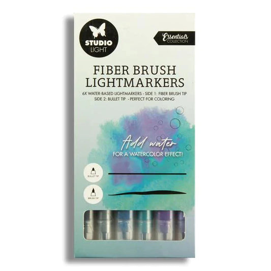 Studio Light Fiber Brush Lightmarkers - Blues 6pc