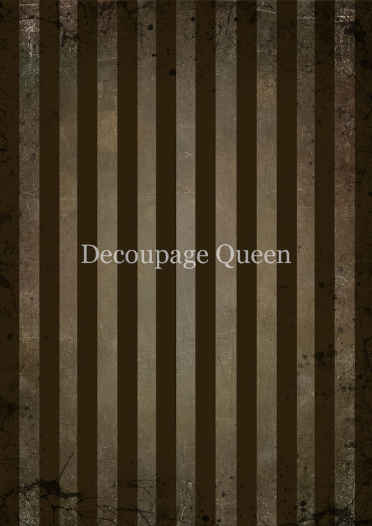 Decoupage Queen - Brown Stripes Rice Paper A4, A3