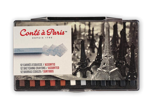 Conte a Paris - Sketching Carre Crayons Box Set 12pcs