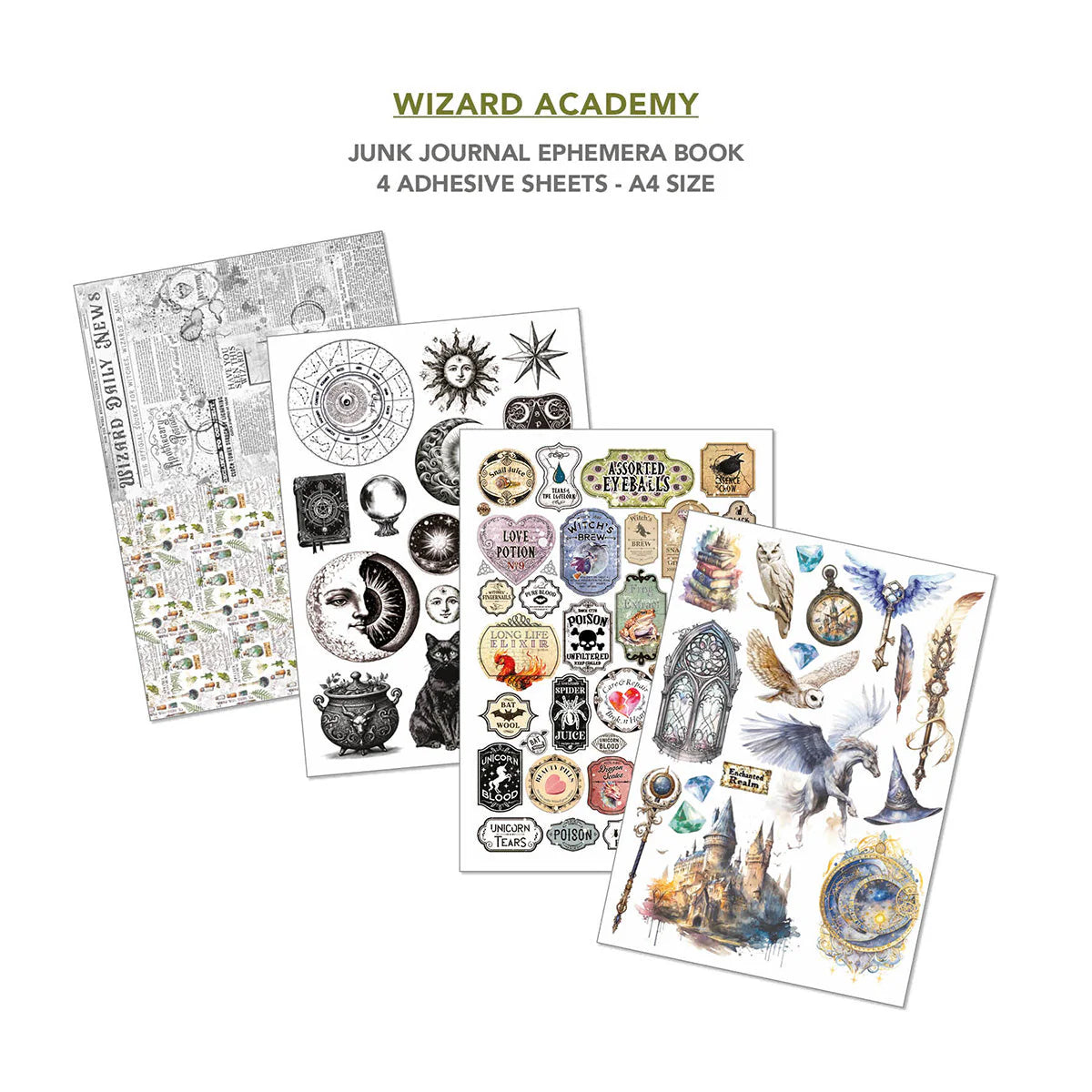 Ciao Bella : Wizard Academy Junk Journal & Ephemera Book A4 32pgs