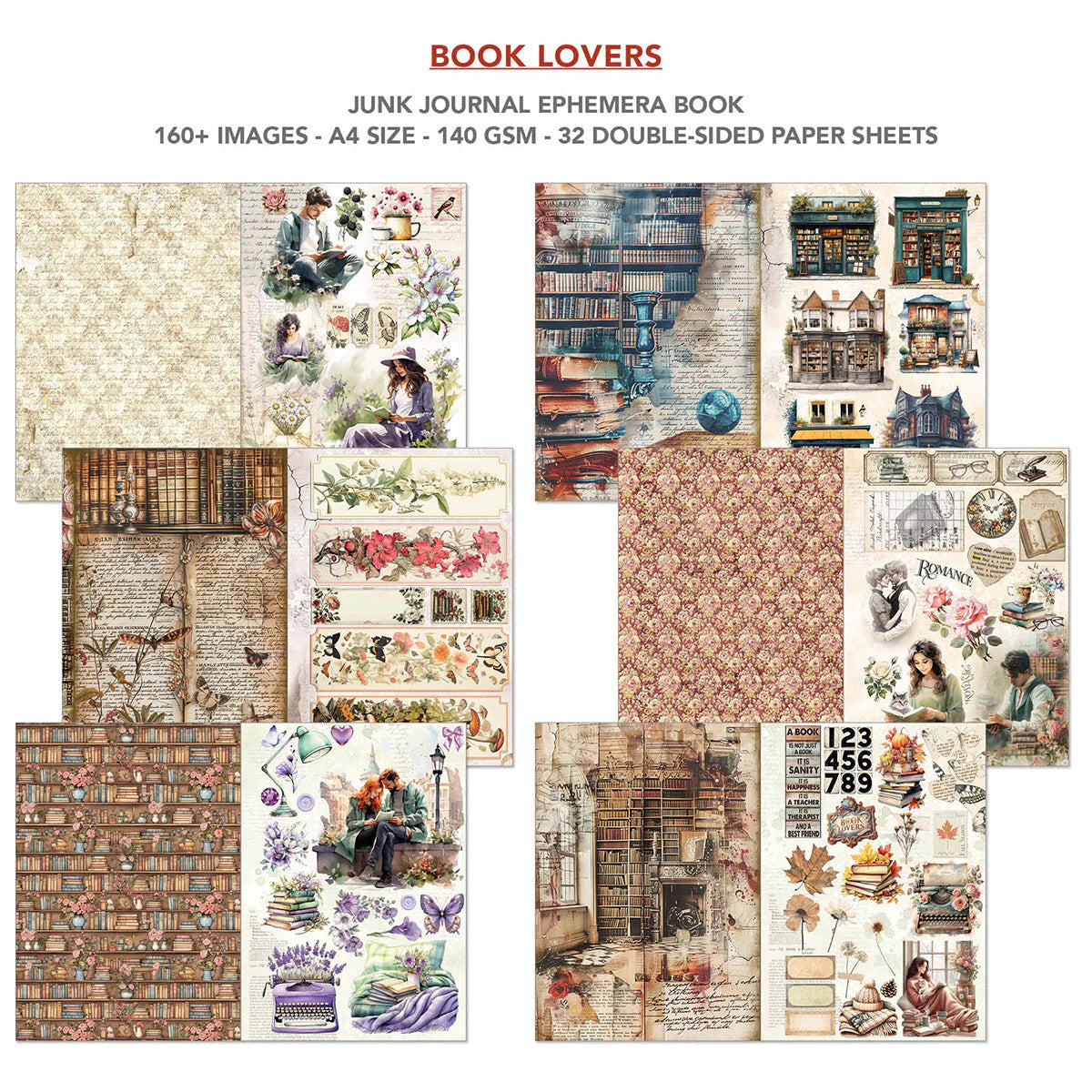 CB Book Lovers Junk Journal & Ephemera Book