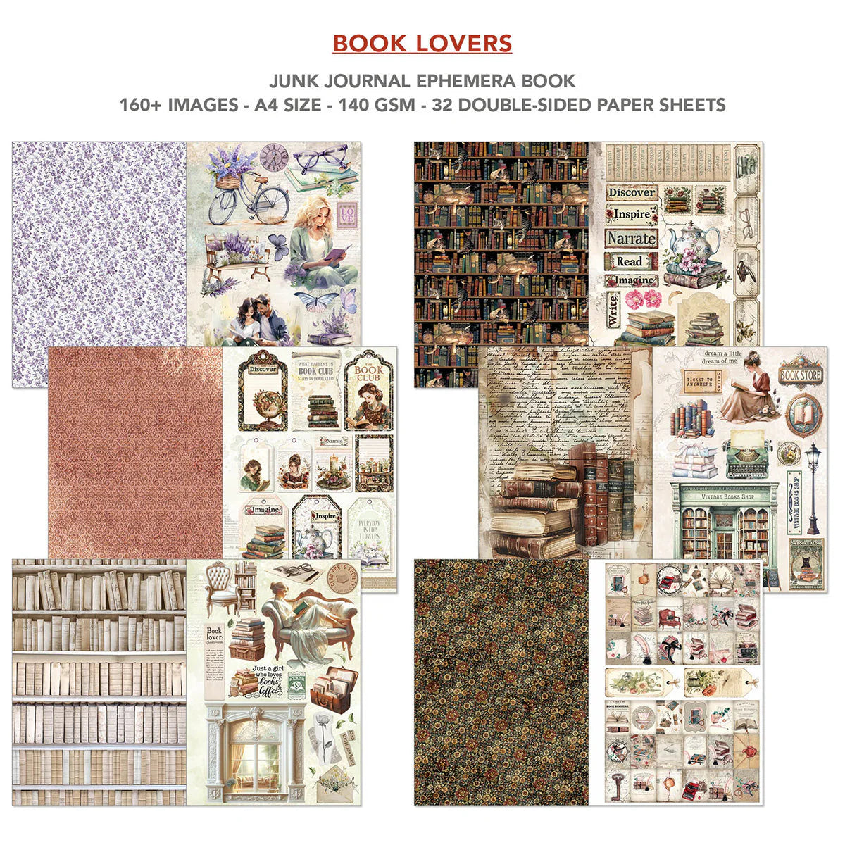 CB Book Lovers Junk Journal & Ephemera Book