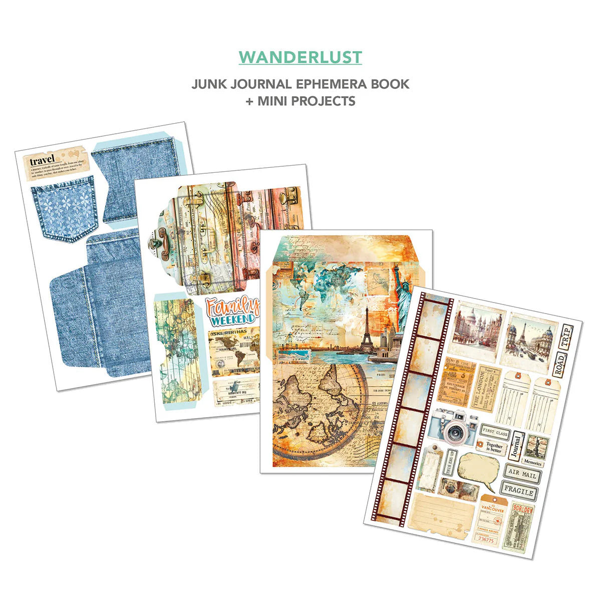 Ciao Bella : Wanderlust Junk Journal & Ephemera Book A4 32pgs