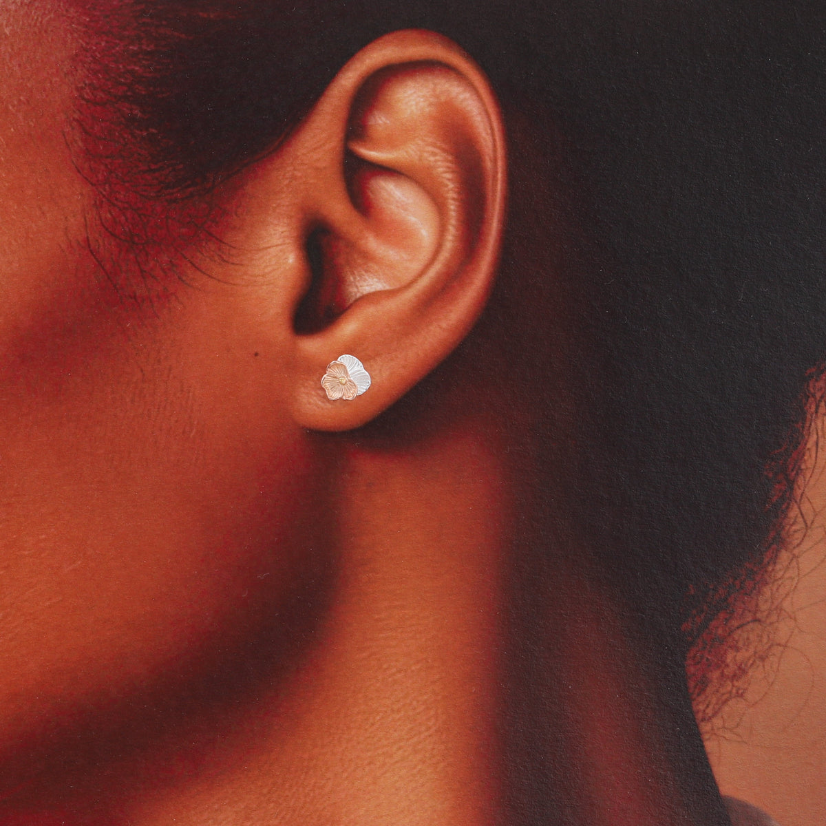 Violet, February Birth Flower Earrings