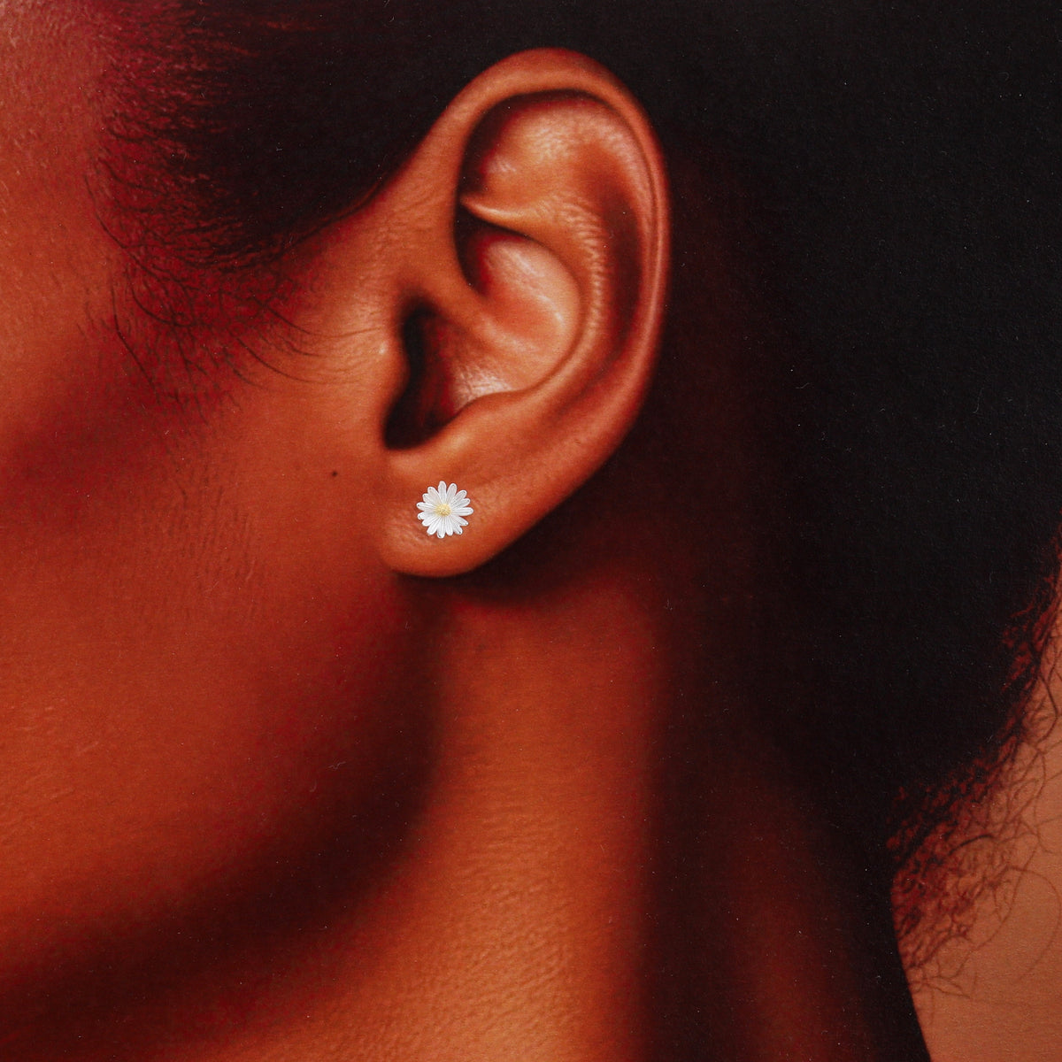 Daisy, April Birth Flower Earrings