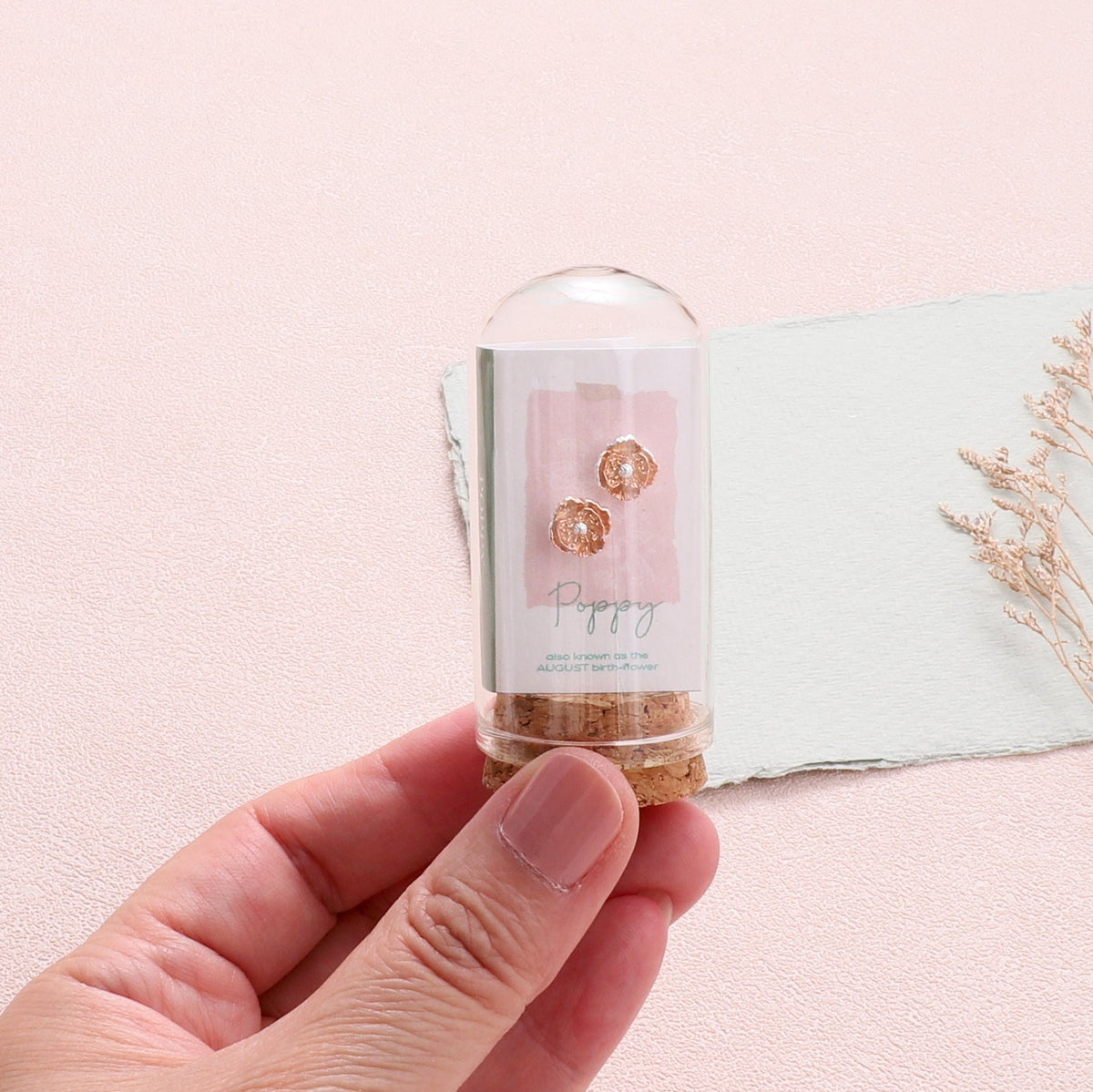 Poppy, August Birth Flower Earring