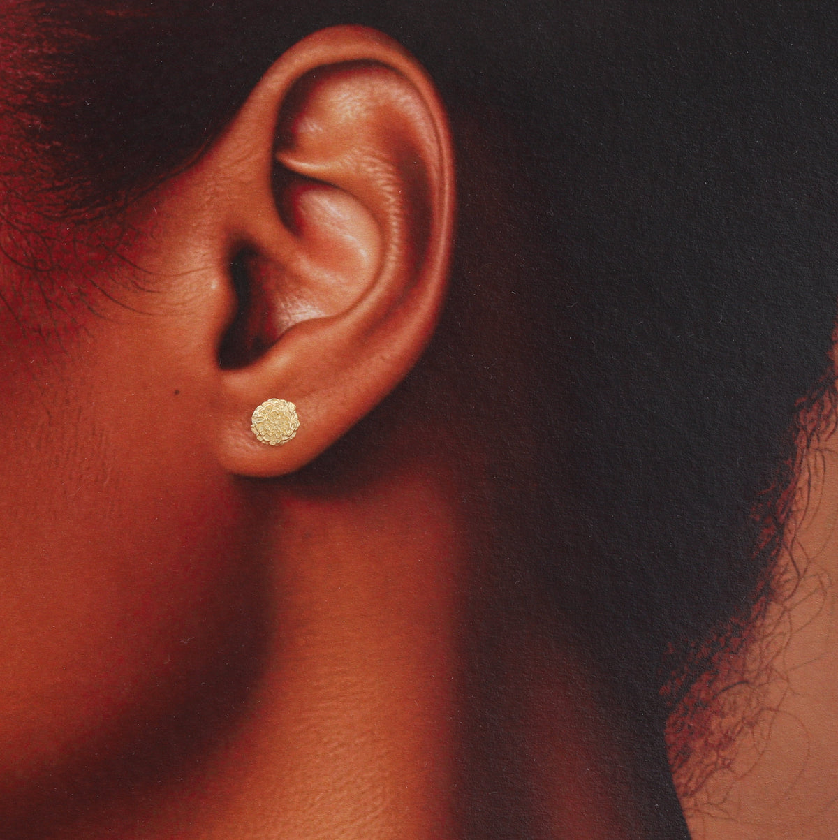 Marigold, October Birth Flower Earrings