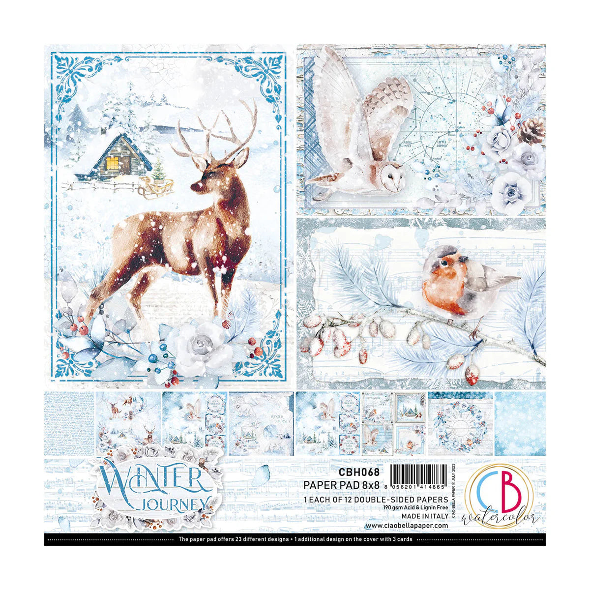 Ciao Bella : Winter Journey Paper Pad 8x8"