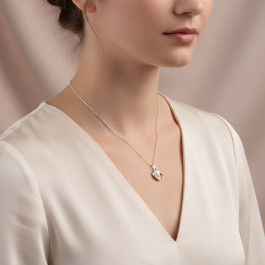 Violet, February Birth Flower Necklace