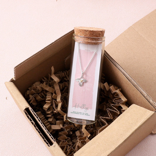 Holly, December Birth Flower Necklace