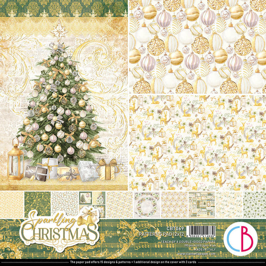 Ciao Bella Sparkling Christmas Patterns Pad 12"x12"