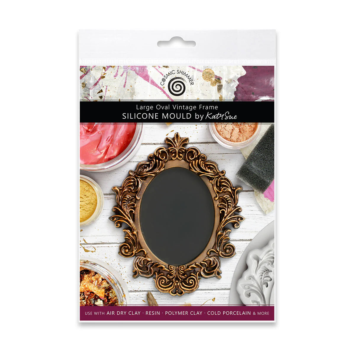 Cosmic Shimmer & Katy Sue - Large Oval Vintage Frame Silicone Mould