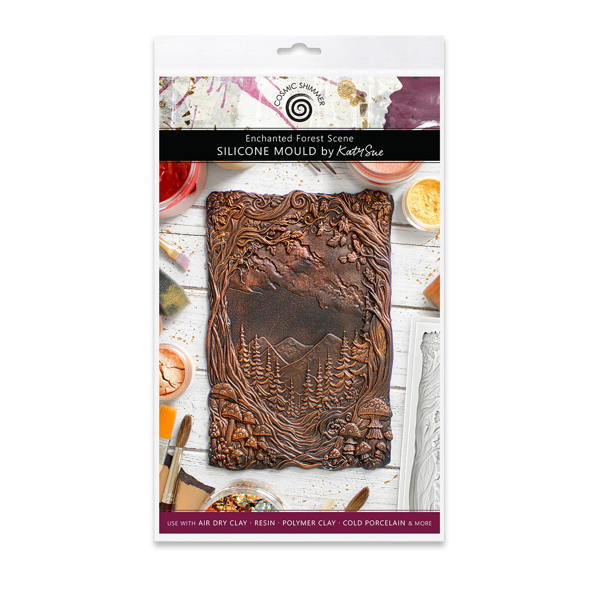 Cosmic Shimmer & Katy Sue - Enchanted Forest Scene Silicone Mould