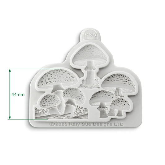 Cosmic Shimmer & Katy Sue - Toadstool Trio Silicone Mould