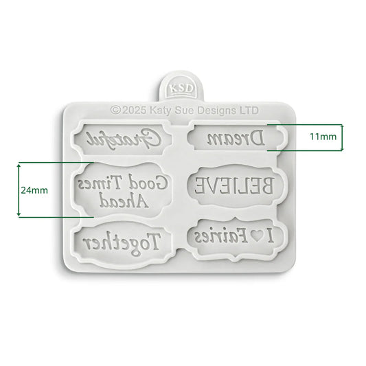 Cosmic Shimmer & Katy Sue - Believers Mini Plaques Silicone Mould