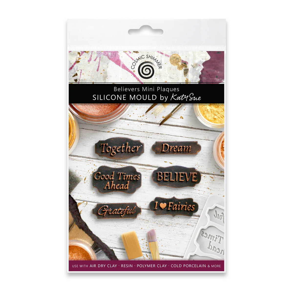 Cosmic Shimmer & Katy Sue - Believers Mini Plaques Silicone Mould