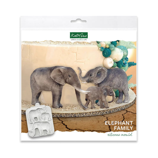 Katy Sue : Elephant Family Silicone Mould