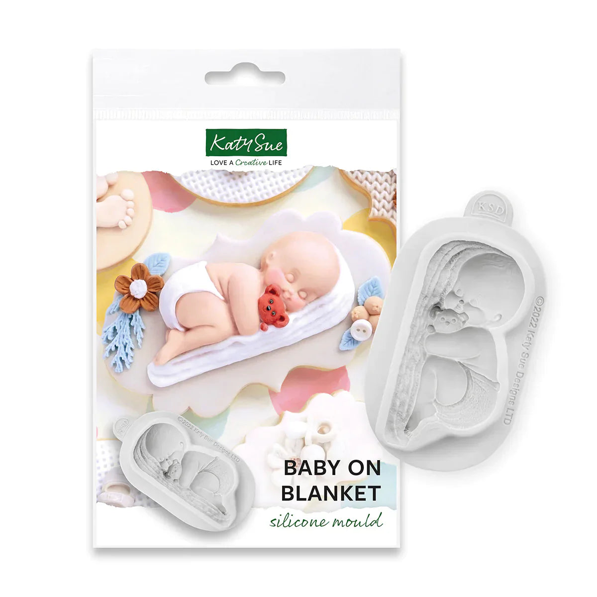 Katy Sue : Baby on Blanket Silicone Mould