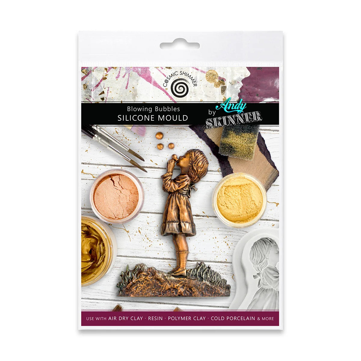 Cosmic Shimmer & Andy Skinner - Blowing Bubbles Silicone Mould