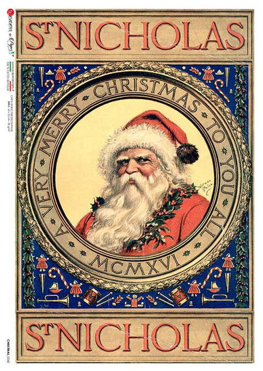 Paper Designs - St. Nicholas Portrait A4 Rice Paper