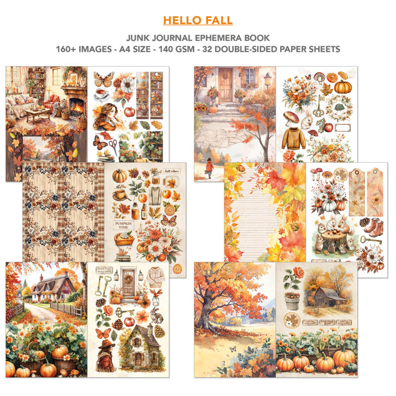 Ciao Bella A4 Junk Journal & Ephemera Book Hello Fall