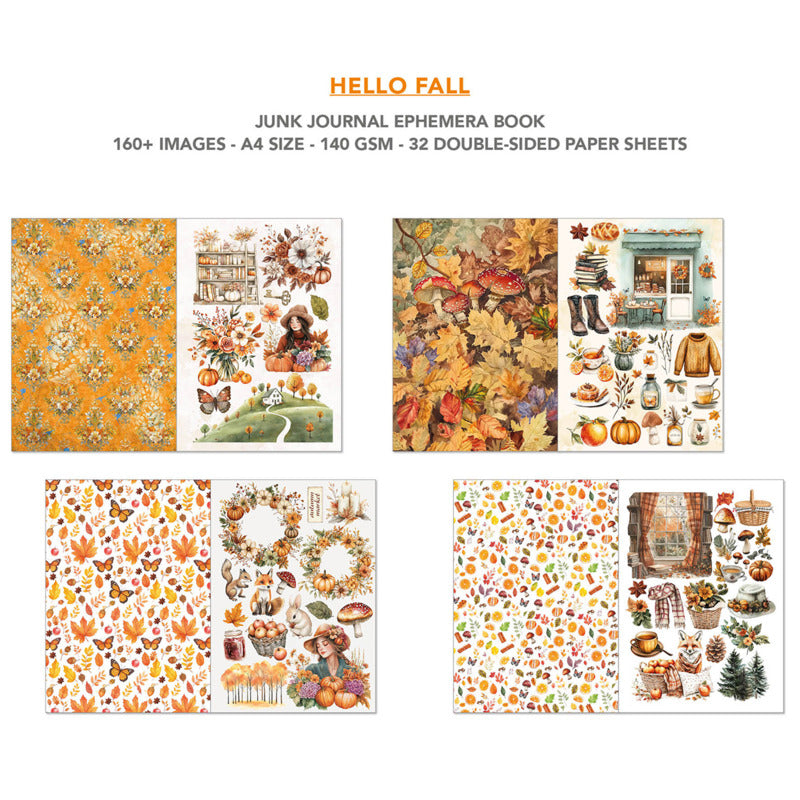 Ciao Bella A4 Junk Journal & Ephemera Book Hello Fall