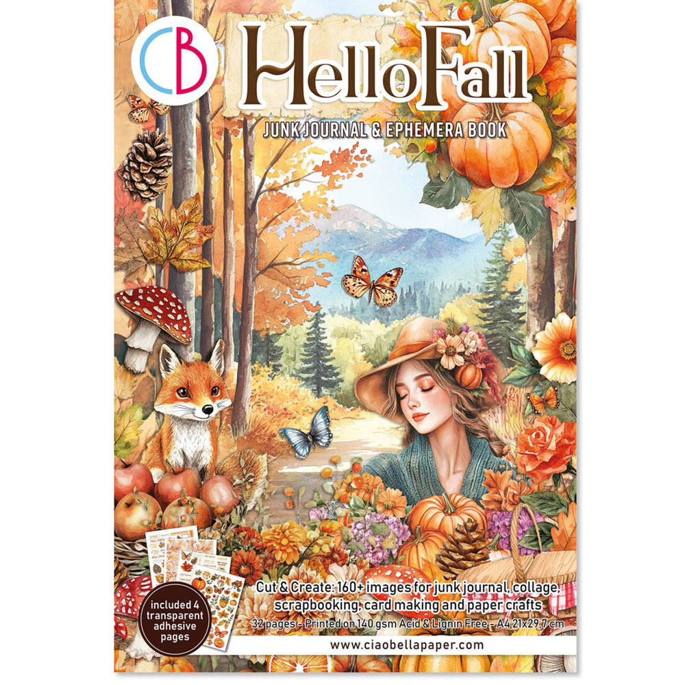 Ciao Bella A4 Junk Journal & Ephemera Book Hello Fall