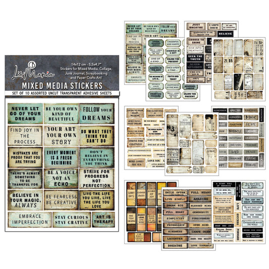 Ciao Bella - LuMania Mixed Media Stickers - Kind Thoughts 10 sheets