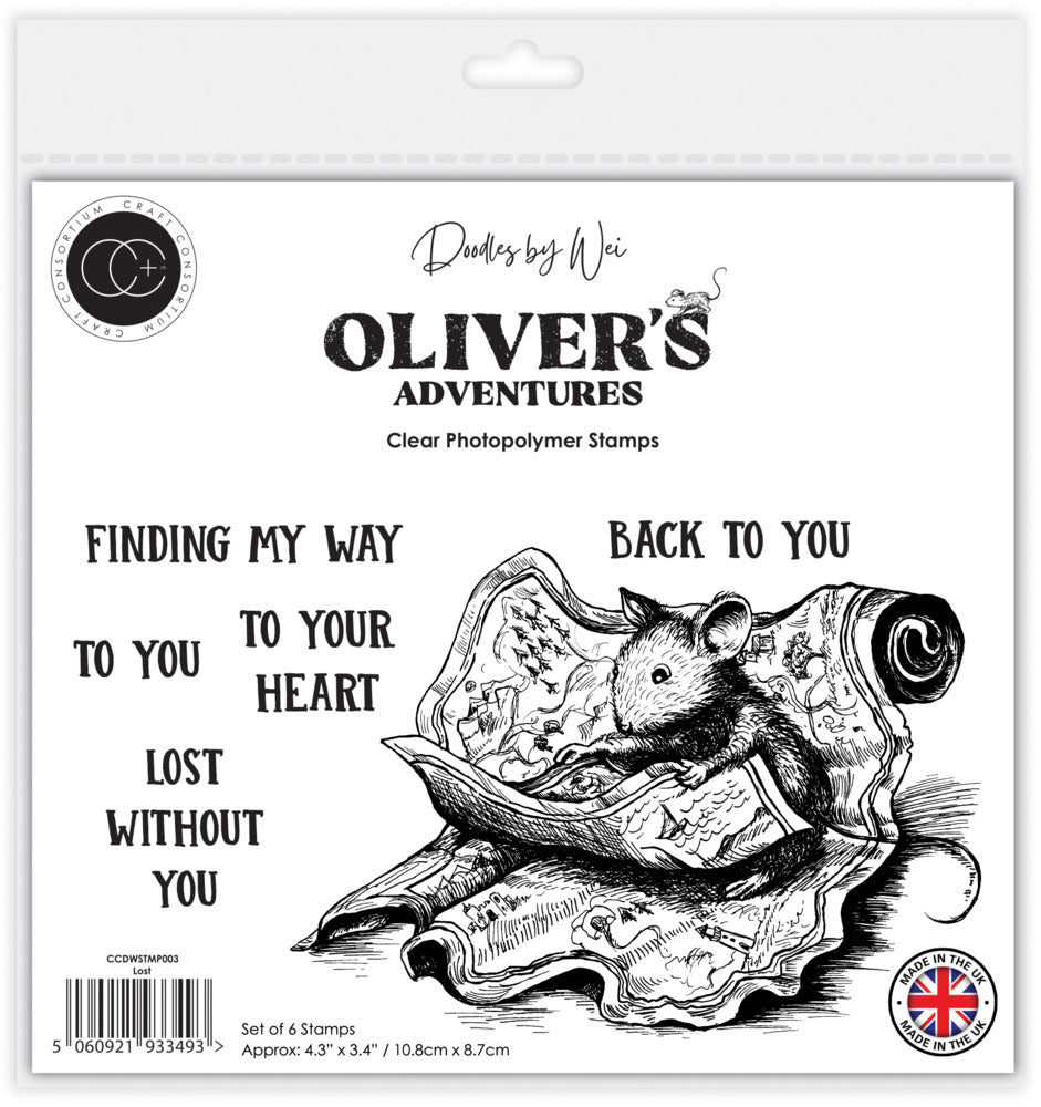 Craft Consortium - Clear Stamps Oliver's Adventures - Lost