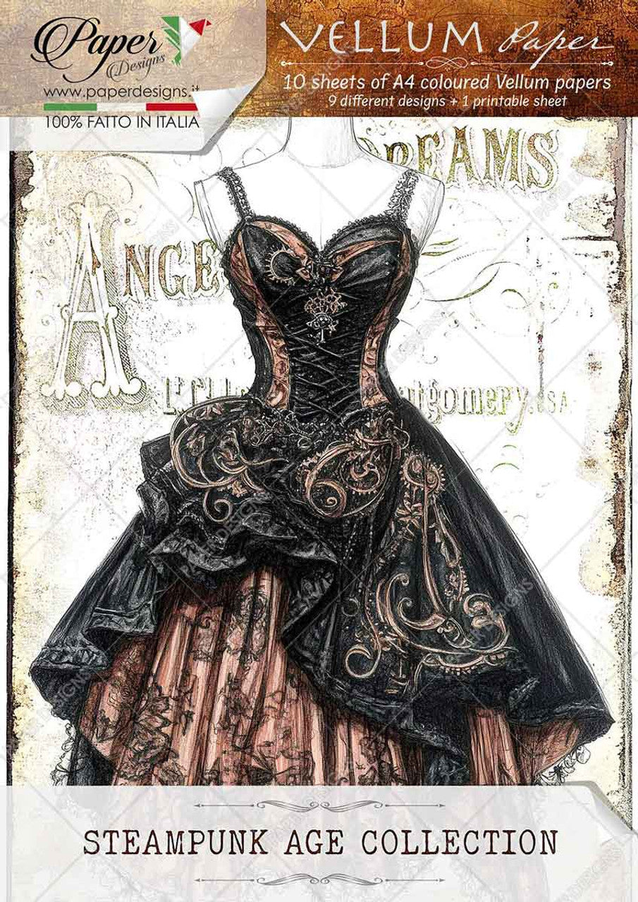 Paper Designs : Steampunk Age Collection Vellum Paper Kit A4