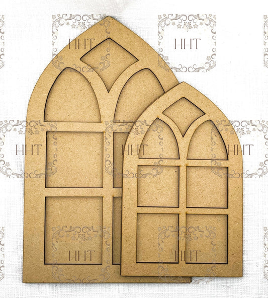 Handcrafted Holiday Traditions : MDF Set of 2 Cathedral Windows