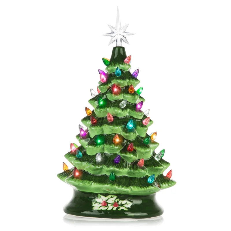 15" Christmas Ceramic Tree