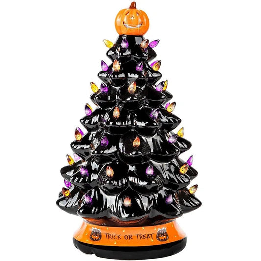 15" Halloween Ceramic Tree