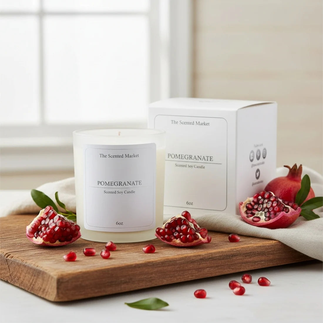 the Scent Market - Pomegranate Soy Wax Candle