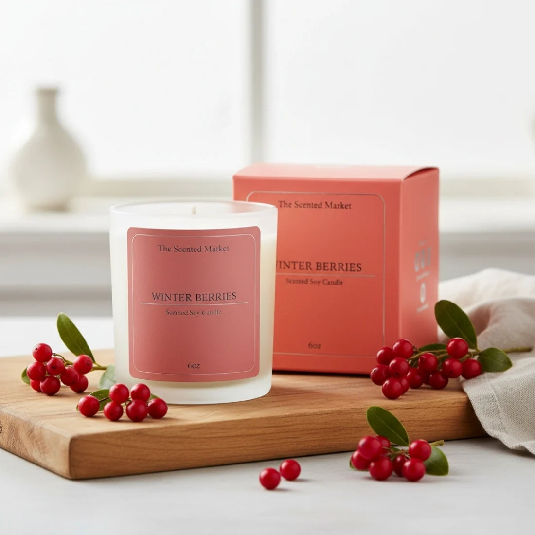 the Scent Market - Winter Berries Soy Wax Candle