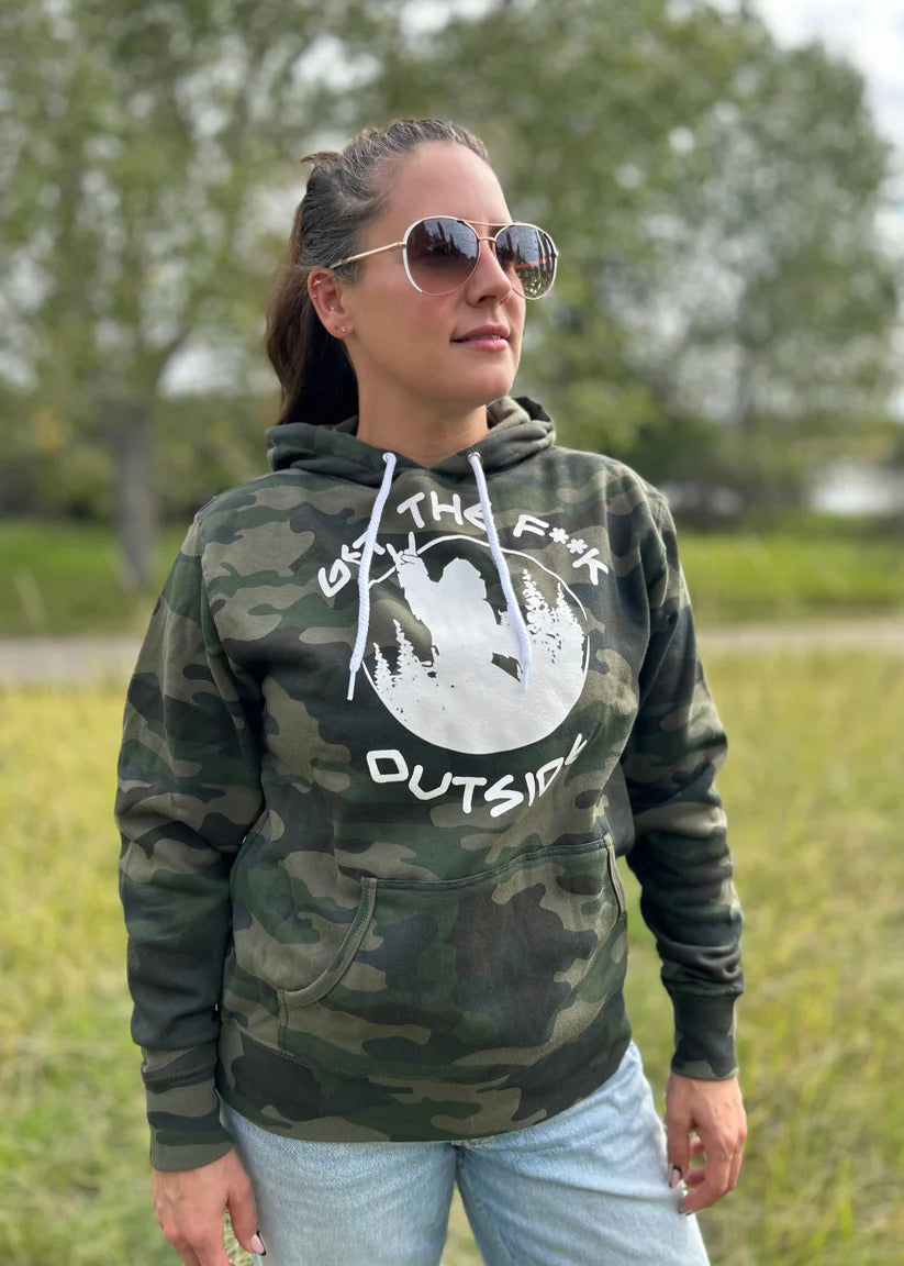 GTF Outside - Sasquatch Camo / Black Unisex Hoodie