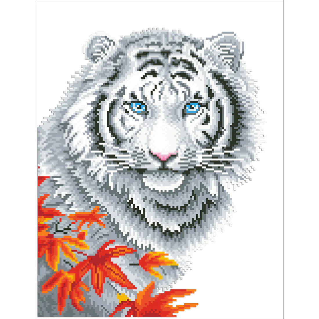 Diamond Dotz - White Tiger In Autumn
