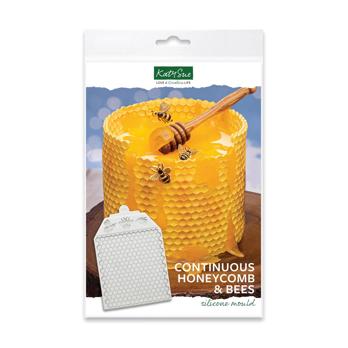 Katy Sue : Continuous Honeycomb & Bee Silicone mould