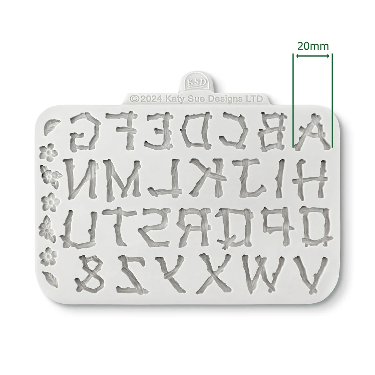 Cosmic Shimmer & Katy Sue - Twig Alphabet Silicone Mould