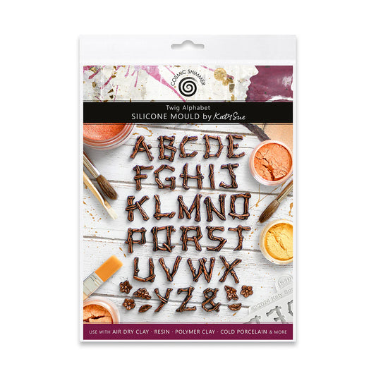 Cosmic Shimmer & Katy Sue - Twig Alphabet Silicone Mould