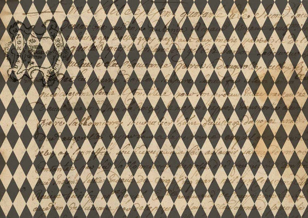 Decoupage Queen - Sheila's Black Harlequin A4 Rice Paper
