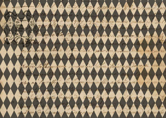 Decoupage Queen - Sheila's Black Harlequin A4 Rice Paper
