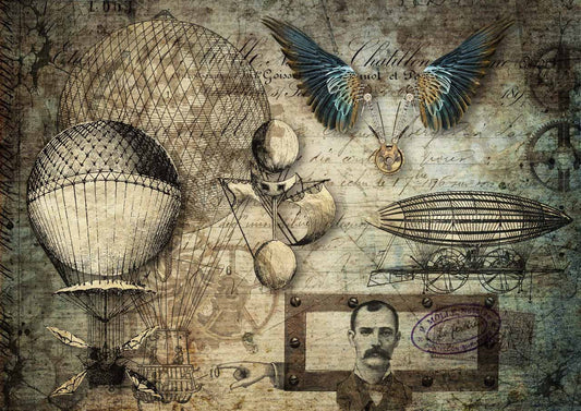 Decoupage Queen - Airships A4 Rice Paper